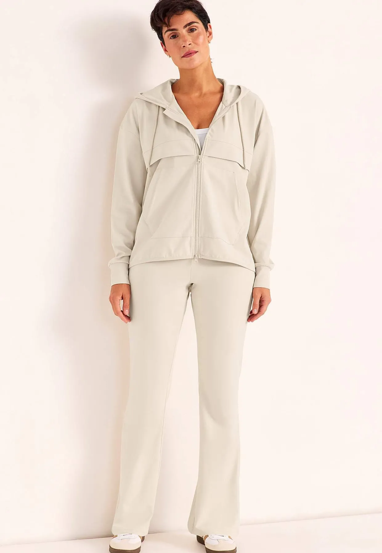 Alsidige jerseybukser med en bootcut Daria