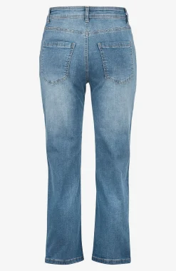 Ankeljeans med perler og rhinsten