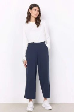 Ankellange jerseybukser med brede ben