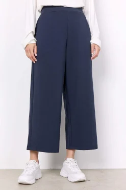 Ankellange jerseybukser med brede ben