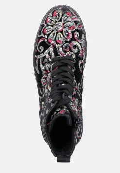 Ankelstøvle med pailleter