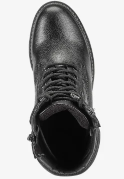 Ankelstøvle med snøring og lynlås