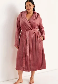 Badekåbe i fleece med hætte