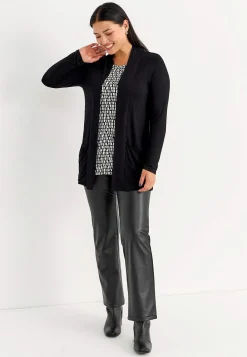 Belagte leggings med vide ben