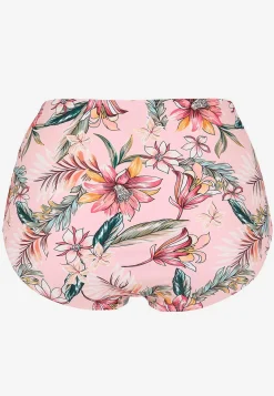Bikiniunderdel med høj talje og et blomstermønster Honolulu