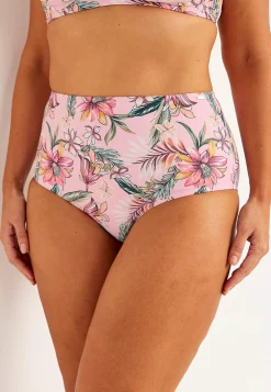 Bikiniunderdel med høj talje og et blomstermønster Verona