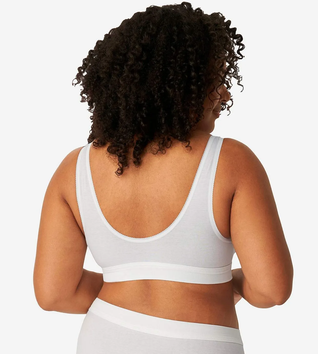 Blød BH-top i bomuld Double comfort