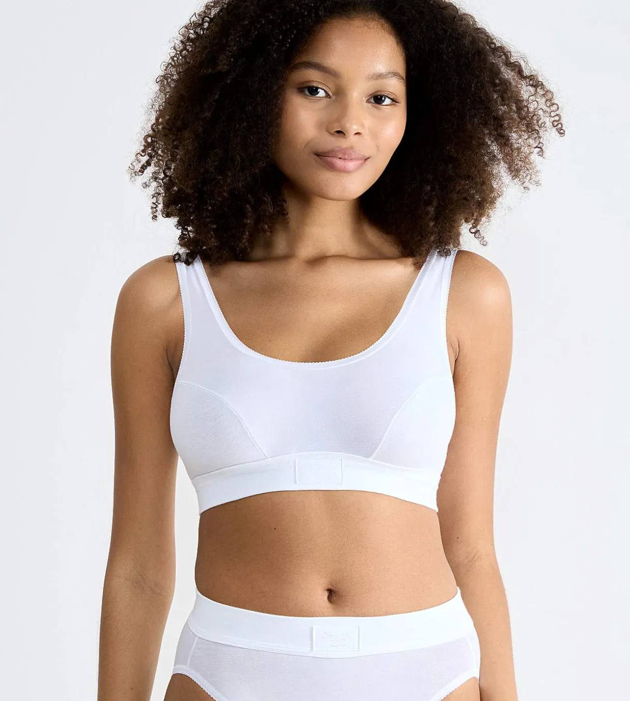 Blød BH-top i bomuld Double comfort