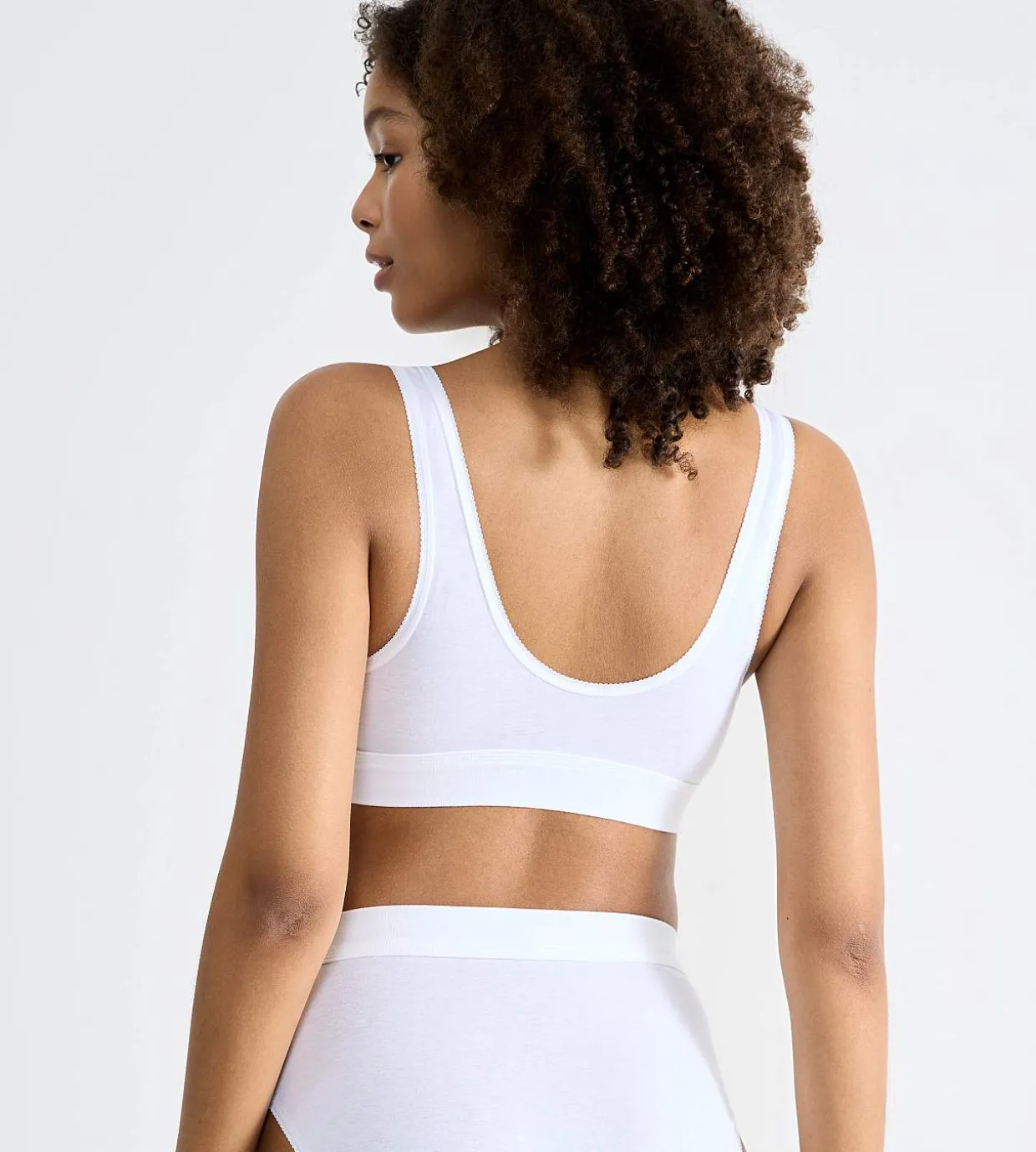 Blød BH-top i bomuld Double comfort