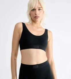 Blød BH-top i bomuld Double comfort