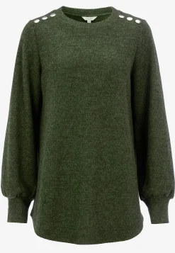 Blød jerseytrøje med knapper Beata