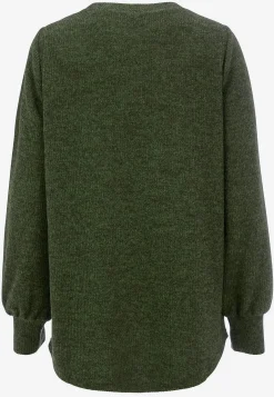 Blød jerseytrøje med knapper Beata