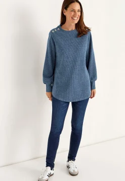 Blød jerseytrøje med knapper Beata | Cellbes