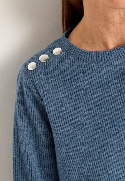 Blød jerseytrøje med knapper Beata | Cellbes