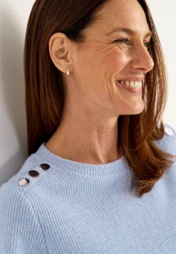 Blød jerseytrøje med knapper Beata