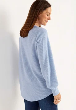 Blød jerseytrøje med knapper Beata