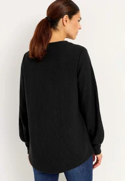 Blød jerseytrøje med knapper Beata