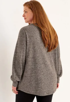 Blød jerseytrøje med knapper Beata