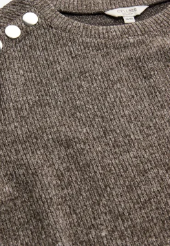 Blød jerseytrøje med knapper Beata