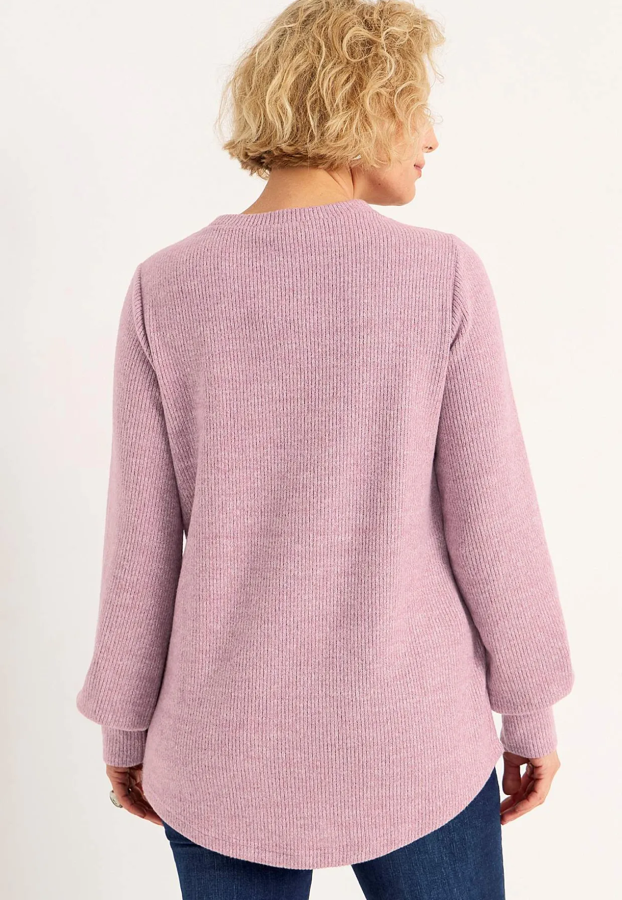 Blød jerseytrøje med knapper Beata