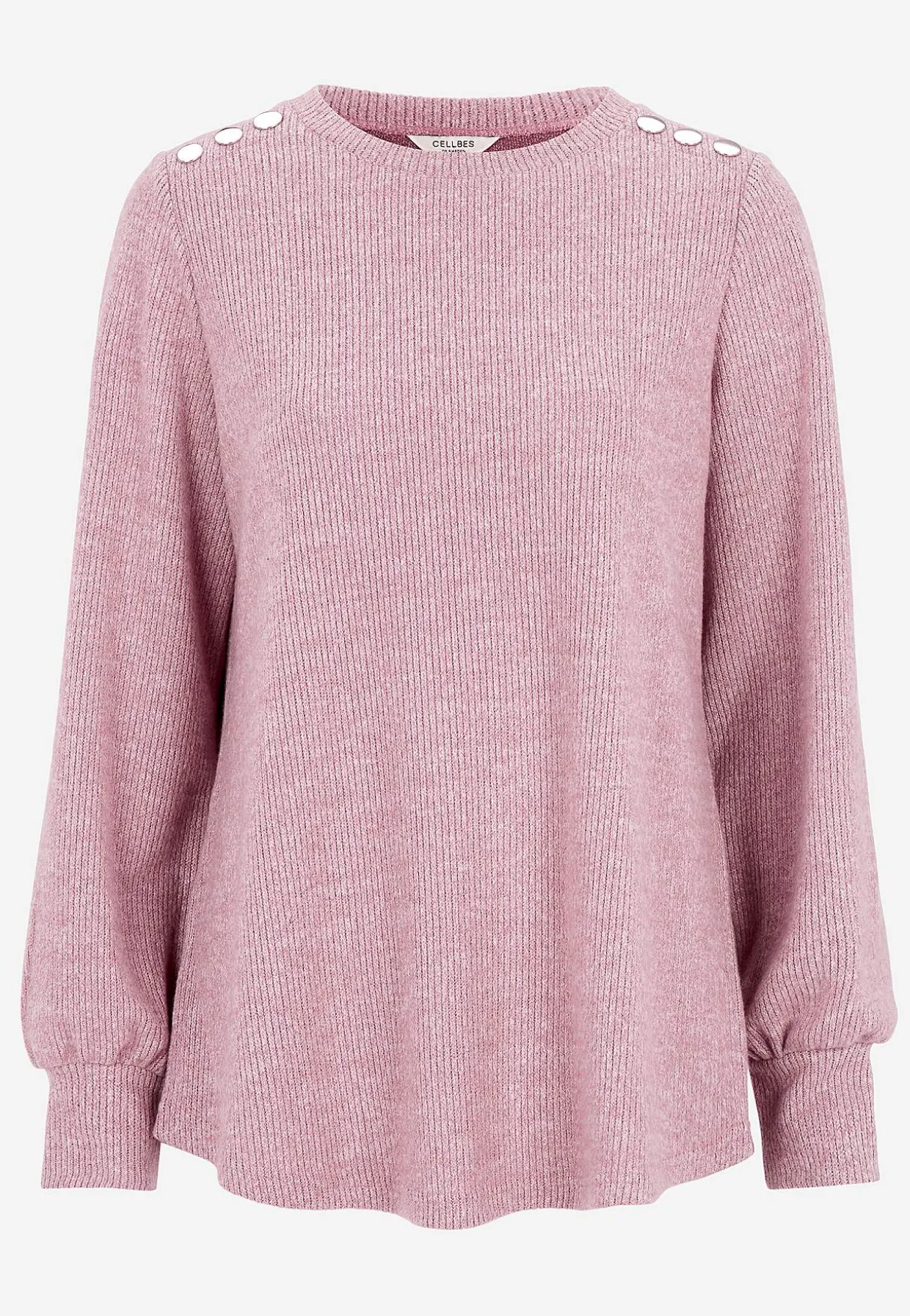 Blød jerseytrøje med knapper Beata