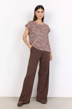 Blød top med zebramønster