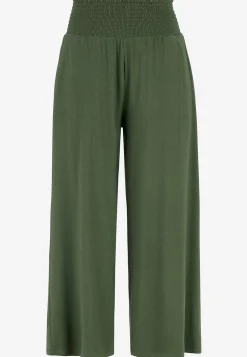 Bløde jerseybukser med smocket elastisk talje Liv