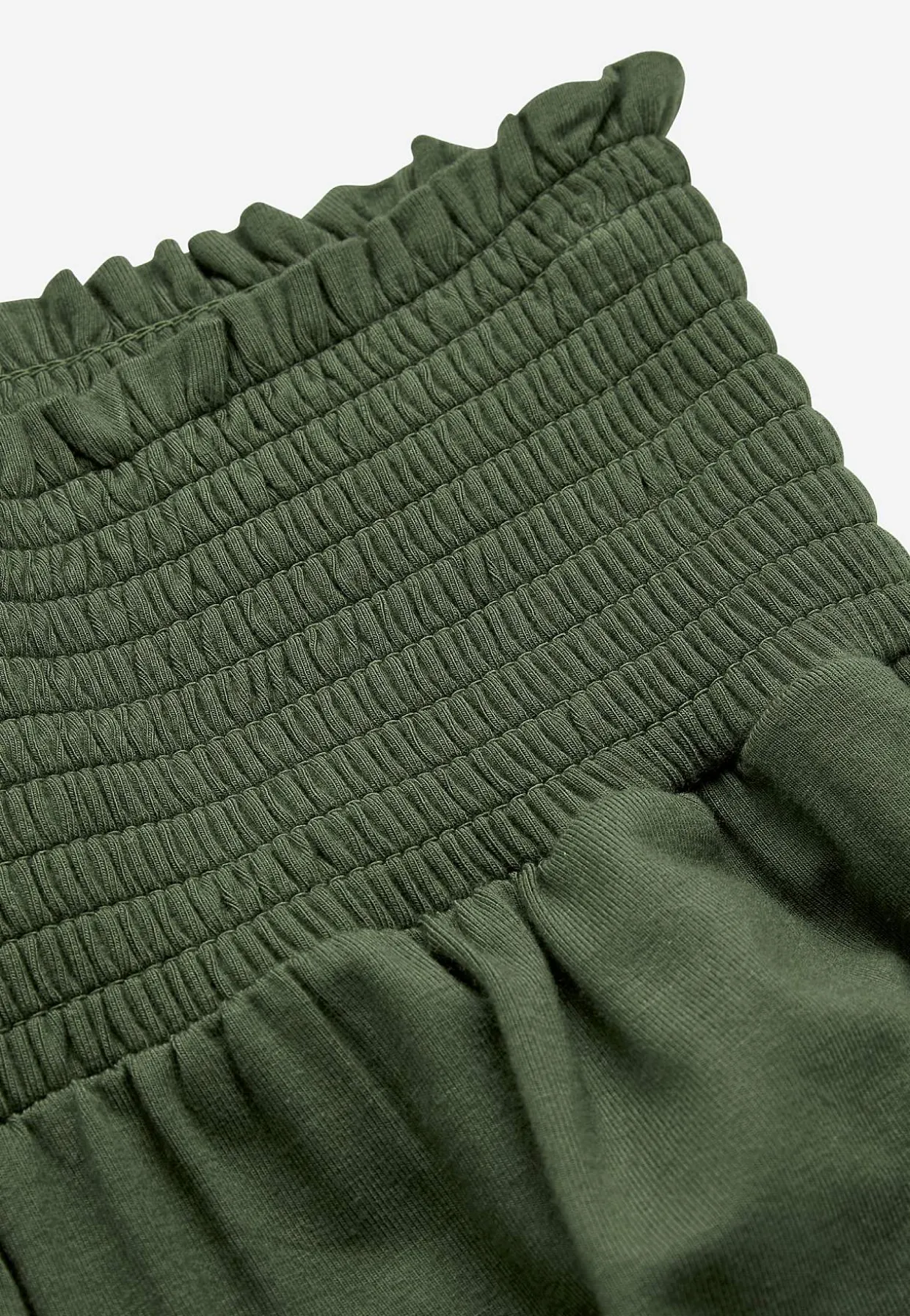 Bløde jerseybukser med smocket elastisk talje Liv