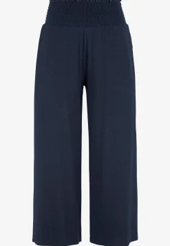 Bløde jerseybukser med smocket elastisk talje Liv