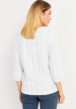 Blondetop med hulmønster | Cellbes