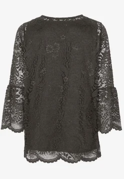 Blondetop med trompetærme | Cellbes