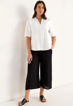 Bluse i hørblanding