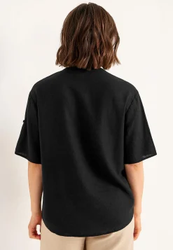 Bluse i hørblanding