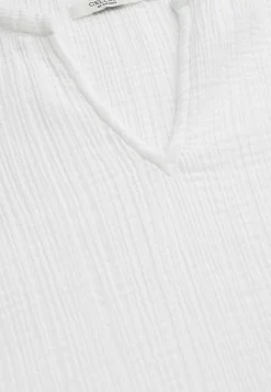 Bluse i rynket bomuld