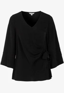 Bluse med bindebånd