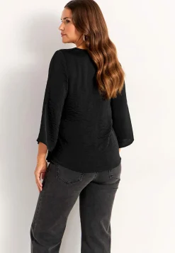 Bluse med bindebånd