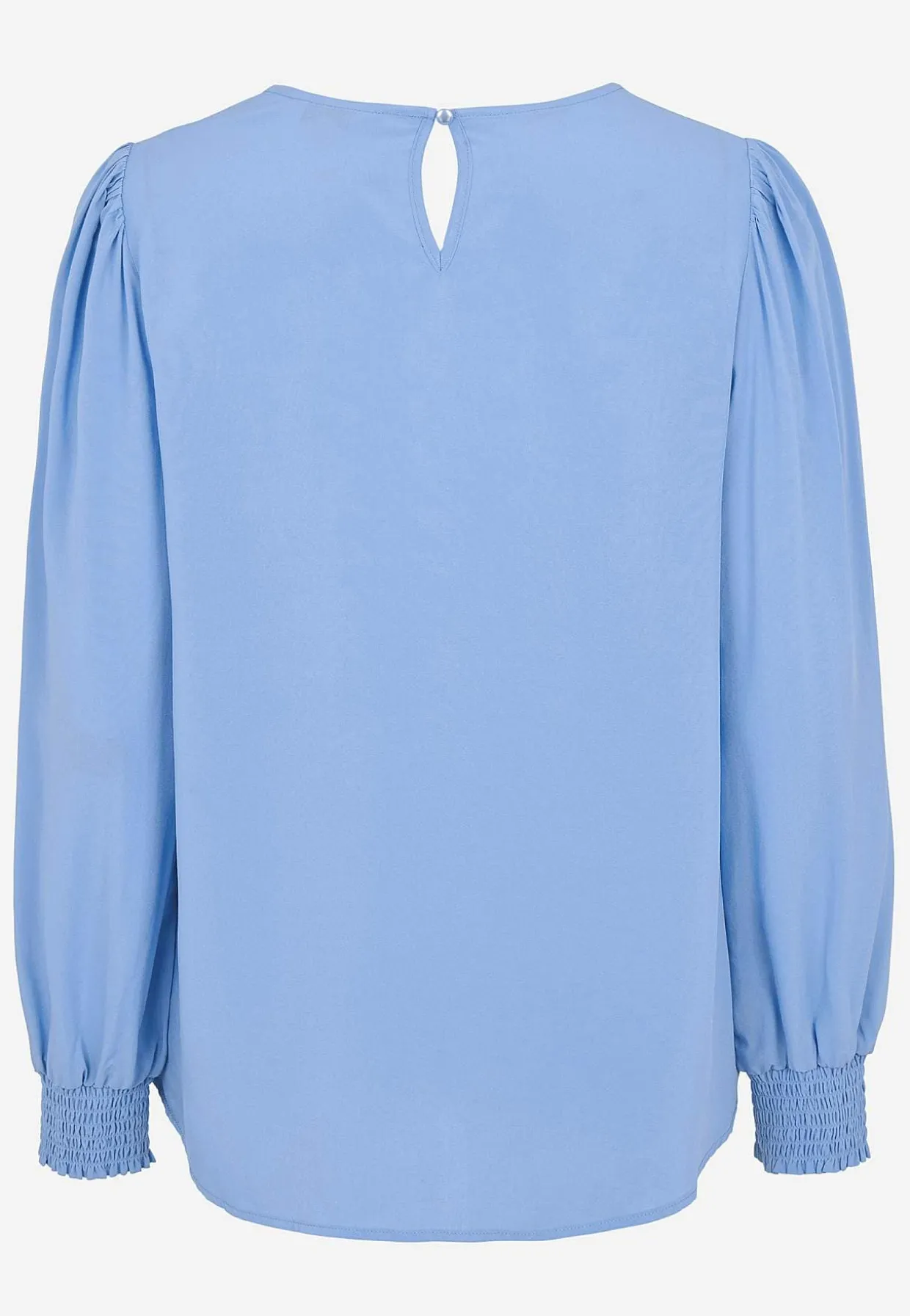 Bluse med smock ved manchetterne