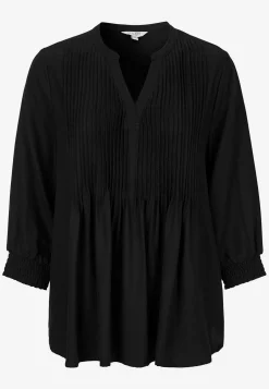 Bluse med syede lægge