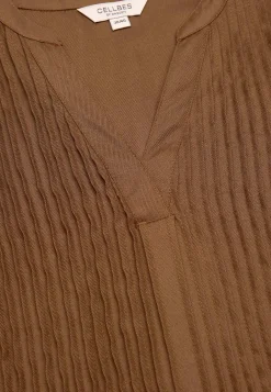 Bluse med syede lægge | Cellbes