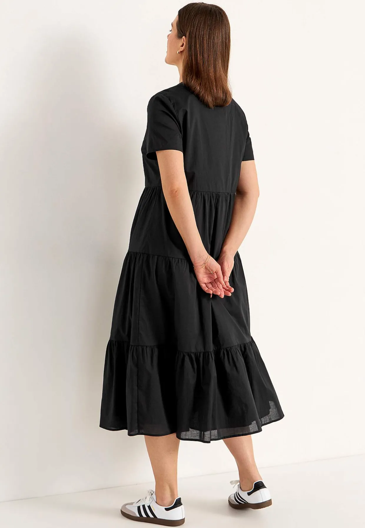 Bomuldskjole med volant