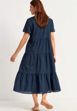 Bomuldskjole med volant