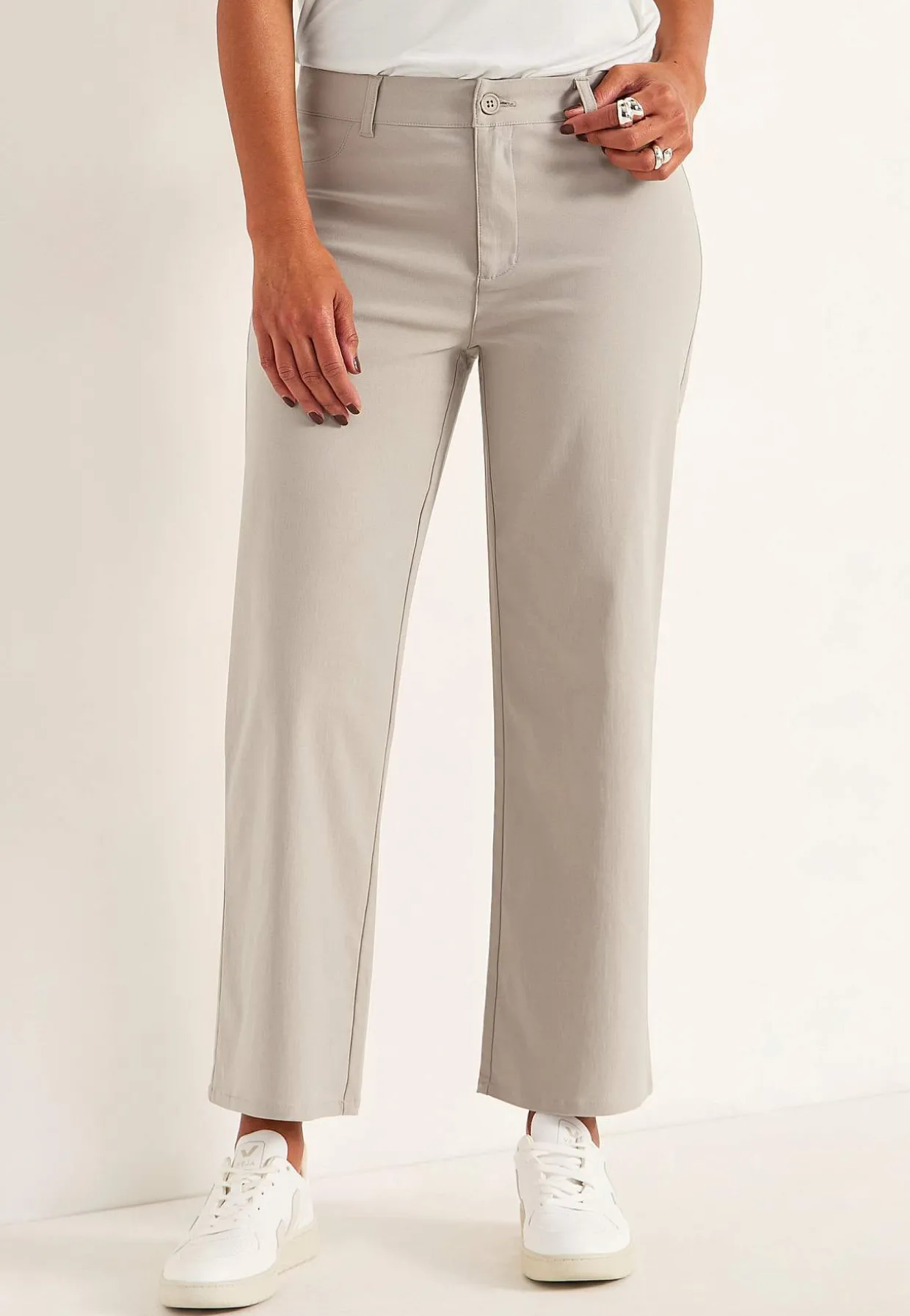 Brede ankelbukser i bengalin