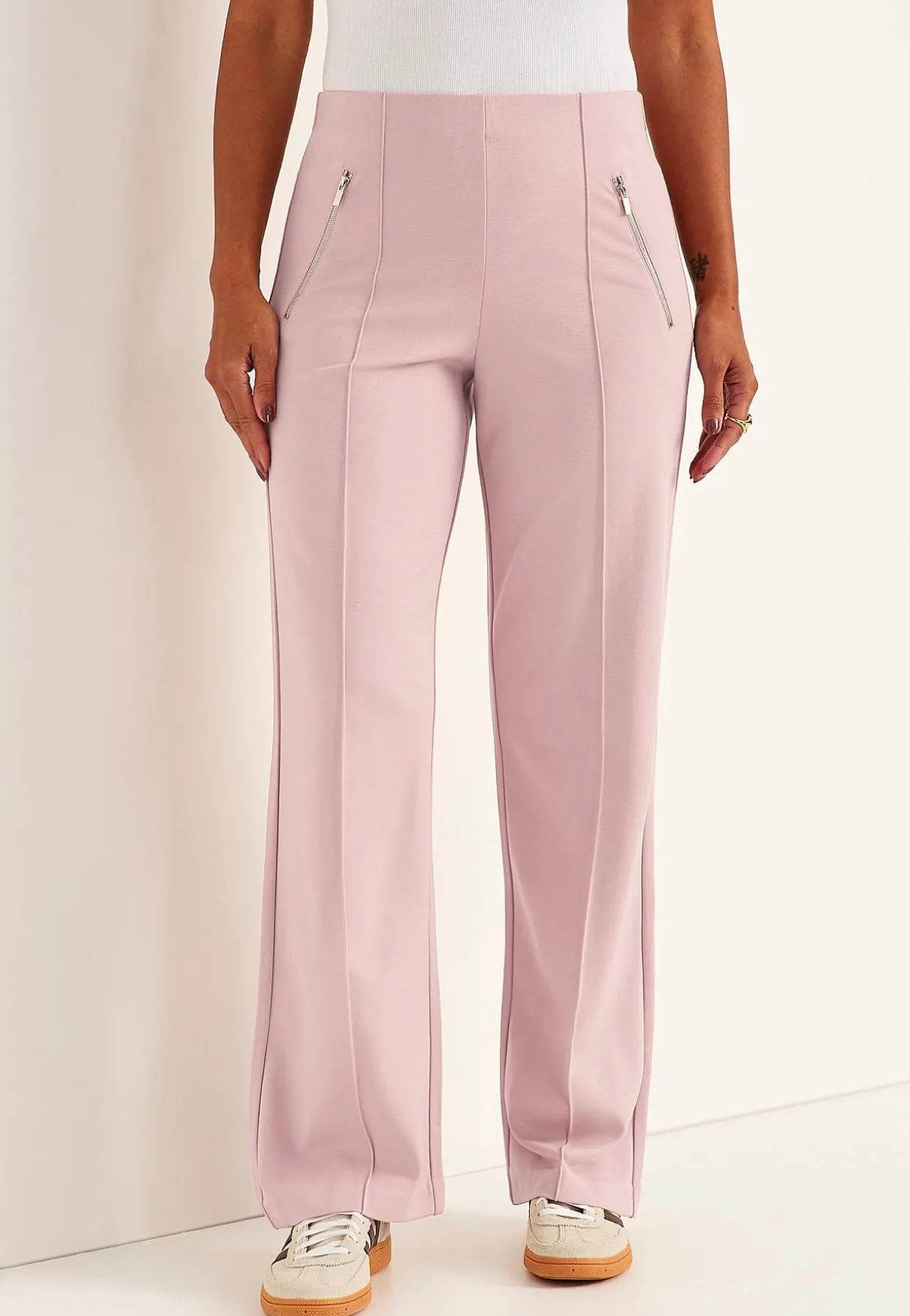 Brede bukser i Punto di Roma jersey Lisa