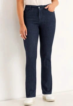 Brede jeans i denim med superstræk Sara