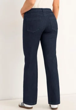 Brede jeans i denim med superstræk Sara
