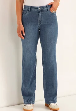 Brede jeans i denim med superstræk Sara