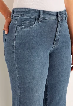 Brede jeans i denim med superstræk Sara