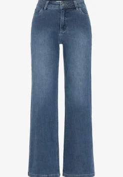 Brede jeans i denim med superstræk Sara