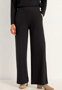 Brede jerseybukser med lommer