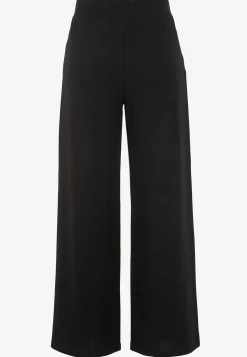 Brede jerseybukser med lommer